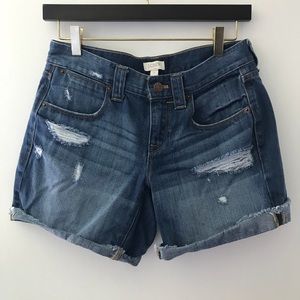 J. Crew Cuffed Denim Shorts